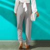 Женские спортивные штаны, новые весенние брюки с эластичным поясом и рюшами, брюки с высокой талией, женские повседневные брюки