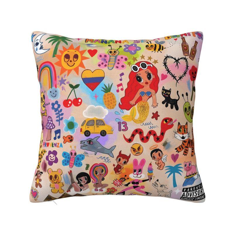 Reggaeton Music Karol G Manana Sera Bonito Throw Pillow Case Bedroom Cushions Cover For Sofa Chair Square Polyester Pillowcase