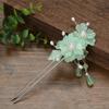 Retro Traditional Flowers  Simulated Pearls Long Tassel Hairpins Hair Sti