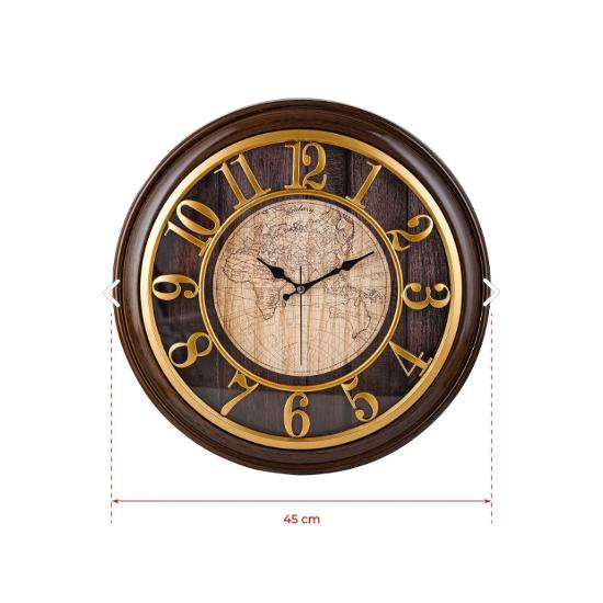 46 см деревянный вид 3D тиснением плавные секунды бесшумный механизм декоративные настенные часы подарок