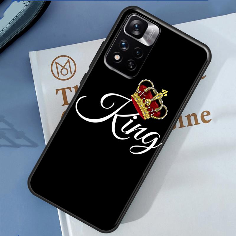 Чехол-пара Crown QUEEN & KING для Xiaomi Redmi 13C 10C 12C 14C Redmi Note 14 13 Pro 12 11 9 10 9S 10S 11S 12S