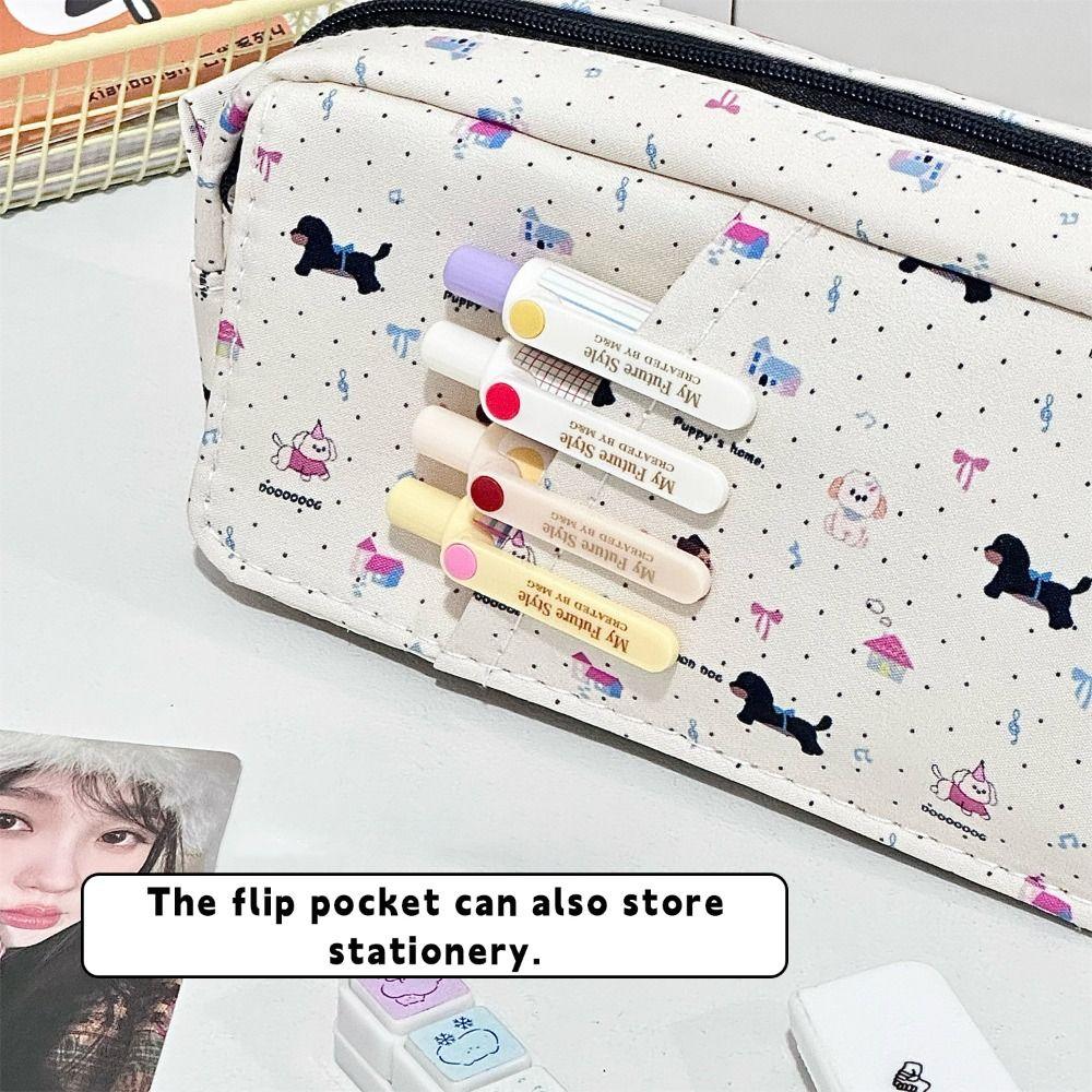 Large Capacity Pencil Case Multilayer Stationery Bag Cartoon Stationery Organizer Gift