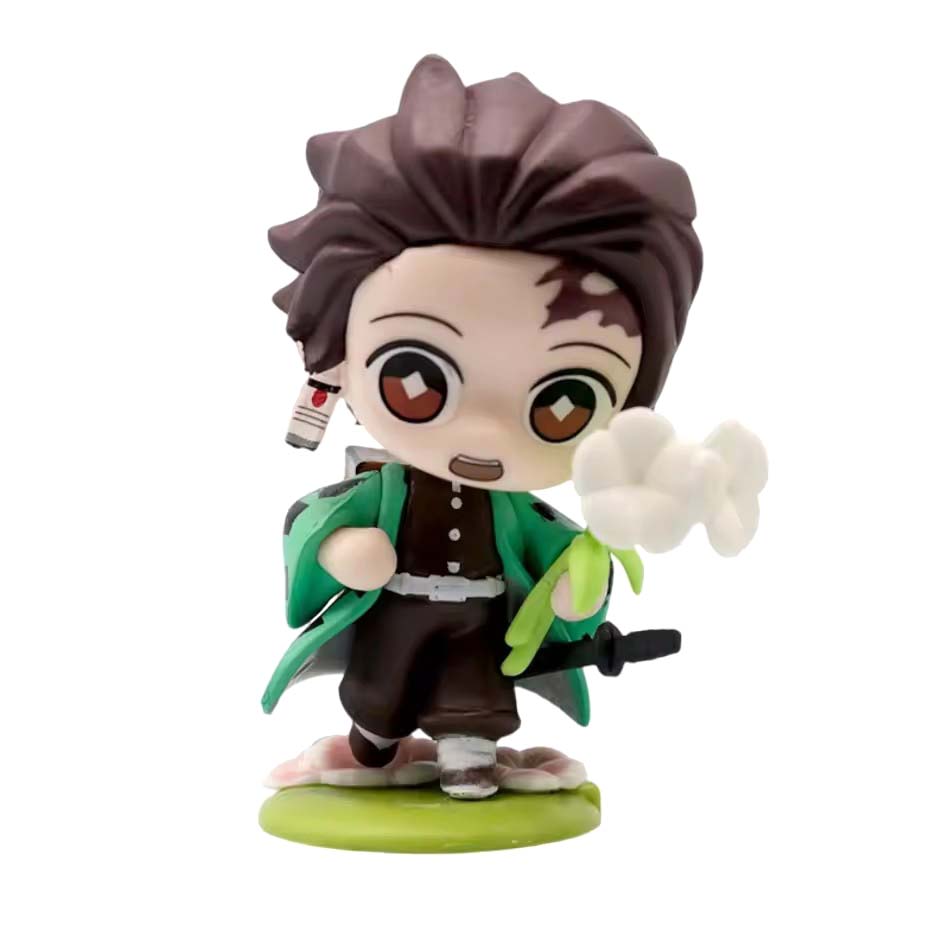 Продано 1-12 шт. Аниме Клинок, рассекающий демонов Модель Танджиро Камадо Незуко мультяшная фигурка ПВХ модель украшение детский Рождество Хэллоуин подарок