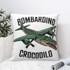 Забавные Наволочки Bombardiro Crocodilo Постель Автомобиль Итальянский Мем Мозговая Гниль Наволочка Крутая Домашняя Декорация Наволочка 4545