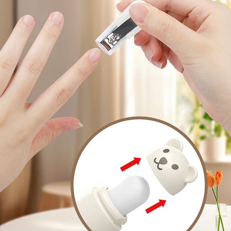 Little Bear Electric Nail Grinder, Electric Nail Polish Remover for Babies, Anti Scratch, Portable Nail Clipper, Nail Trimming