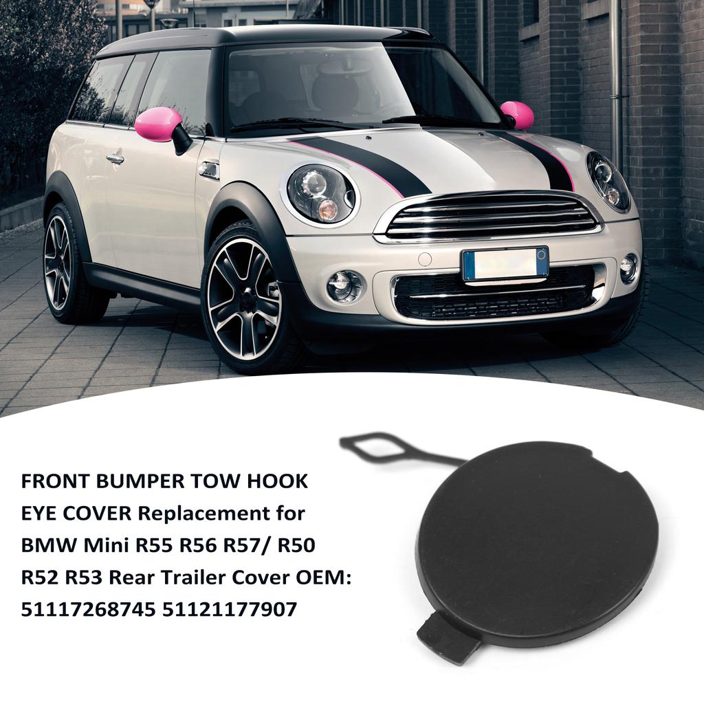 FRONT BUMPER TOW HOOK EYE COVER Replacement for BMW Mini R55 R56 R57 R50 R52 R53 Rear Trailer