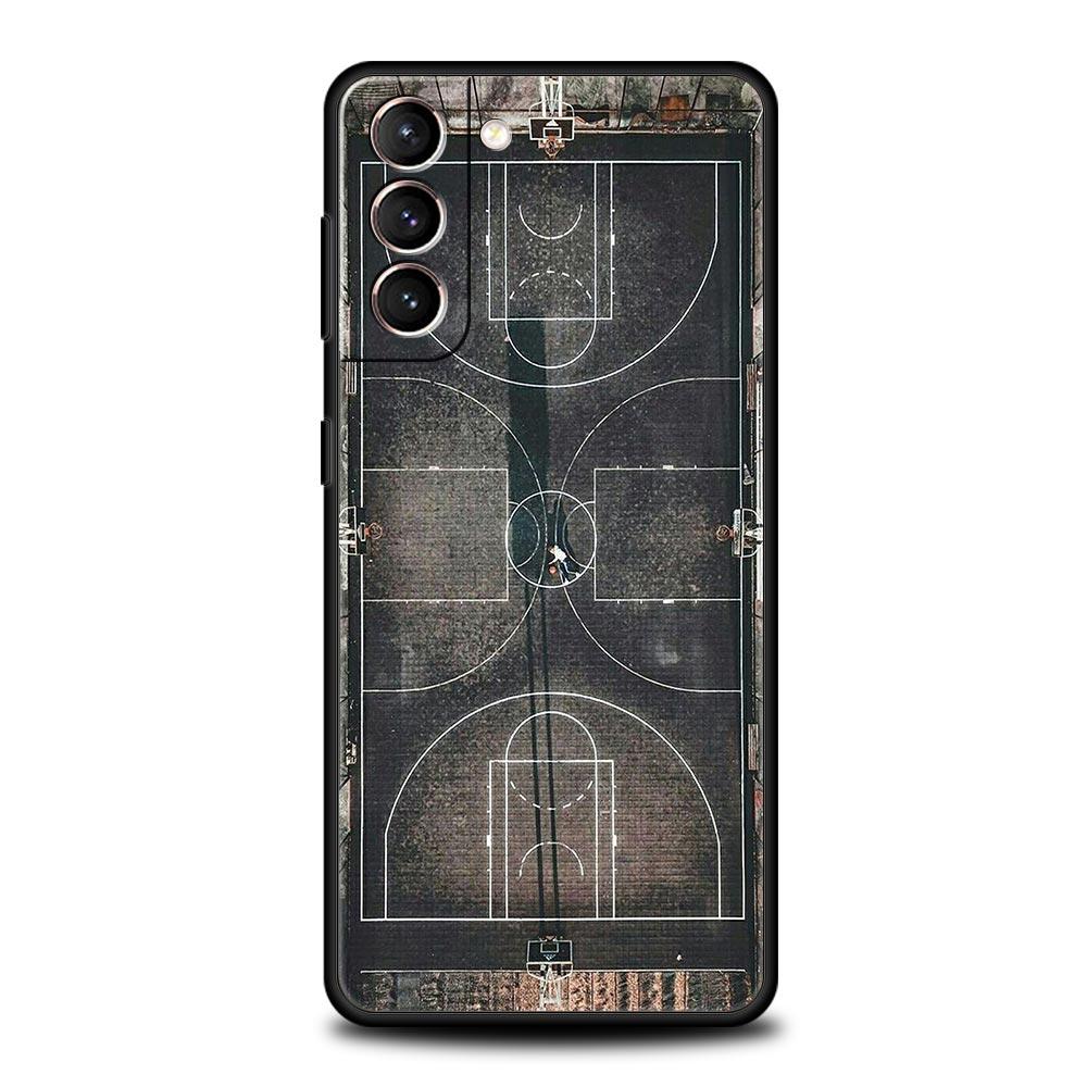 Чехол для телефона со спортивным дизайном «Баскетбольное кольцо» для Samsung Galaxy S25 S24 S23 FE S22 Ultra S20 S21 5G S10 Plus S10E Мягкая черная крышка