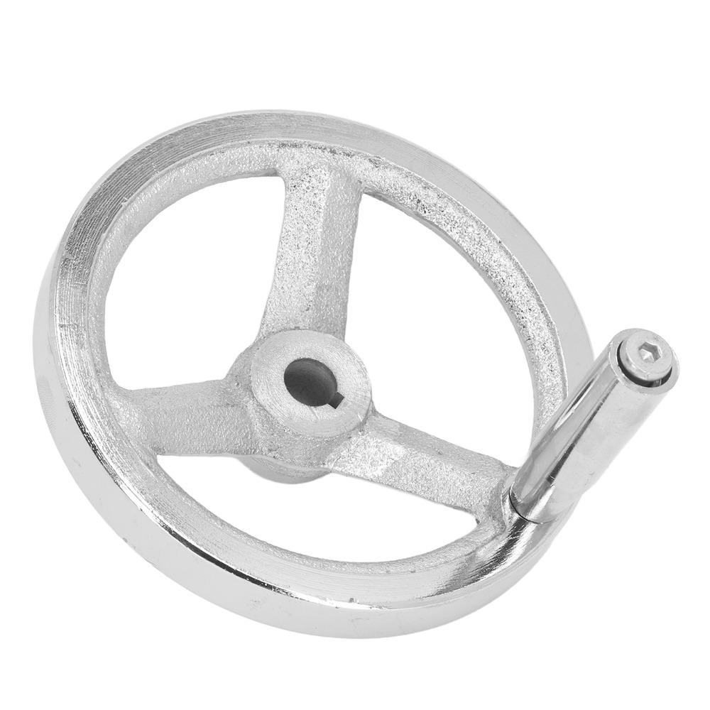 Round Shape Cast Iron Handwheel Cast Iron Material Hand Wheel with Handle  For Lathe