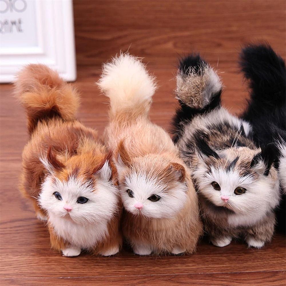 for Children Baby Toy Fake Cat Kitten Doll Stuffed Kitten Plush Cat Toys Simulation Cat Cat Model