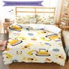 3pcs excavator Bedding Set Duvet Cover Closure Includes 1 Duvet Cover & 2 Pillowcases, Soft and Comfortable for All Seasons.