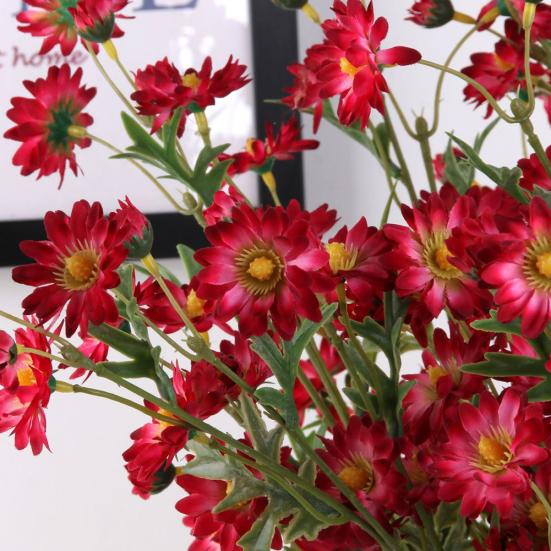 1шт искусственный маленький ромашка поддельные цветок листья дома свадьба кафе декор