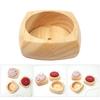 Round Wood Base for Pin Cushion 3.35x3.35Inch Needle Pin Cushion Storage Base for Sewing Enthusiasts and Craft Lovers