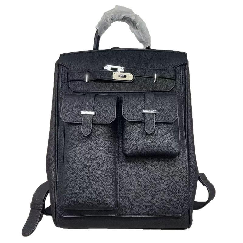 Повседневная текстура кожи рабочая поездка портативный, через плечо мужские и женские нагрудные сумки модный рюкзак школьная сумка тренд