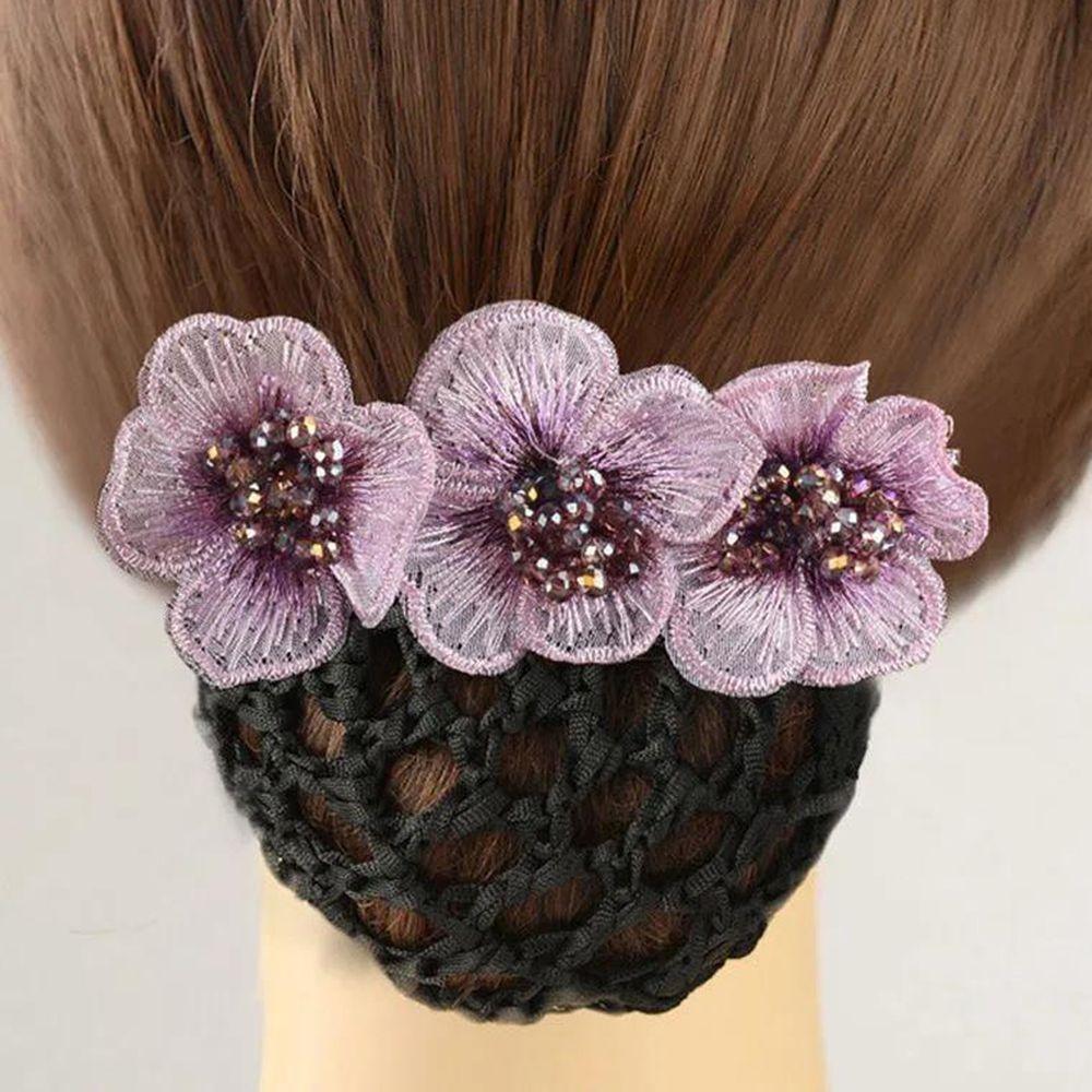 Банковский персонал Сетка Цветок Корейский стиль Головной убор Аксессуары для волос Женская заколка Бант Сетка для пучка Снуд