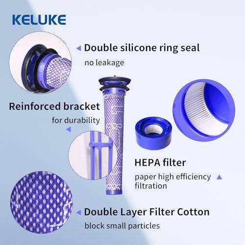 Replacement Filter Set for Dyson V7/V8 Series Cordless Vacuum Cleaners Purple