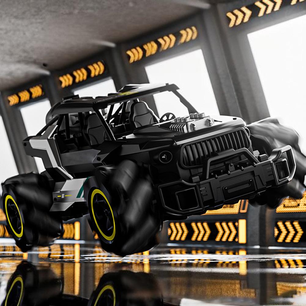 Машина на радиоуправлении 2.4G 4WD Дрифтующая RC Трюковая машина со светом, музыкой и спреем Пульт управления Внедорожник Игрушки Подарки для детей