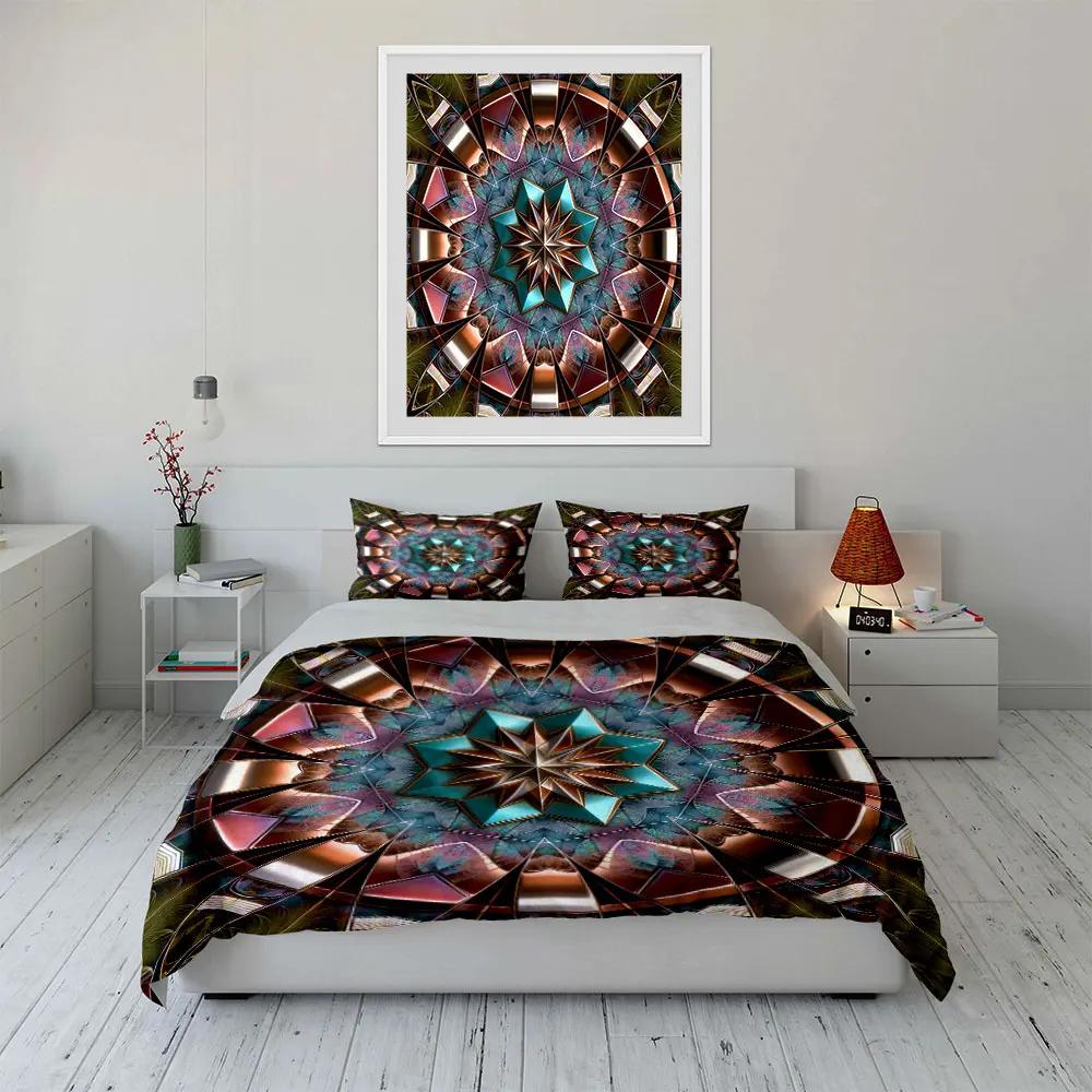 "Mandala Artwork Decorative Set" Soft Comfortable Duvet Cover Bedding Set Included 1*Duvet Cover & 2*Pillowcases, gift