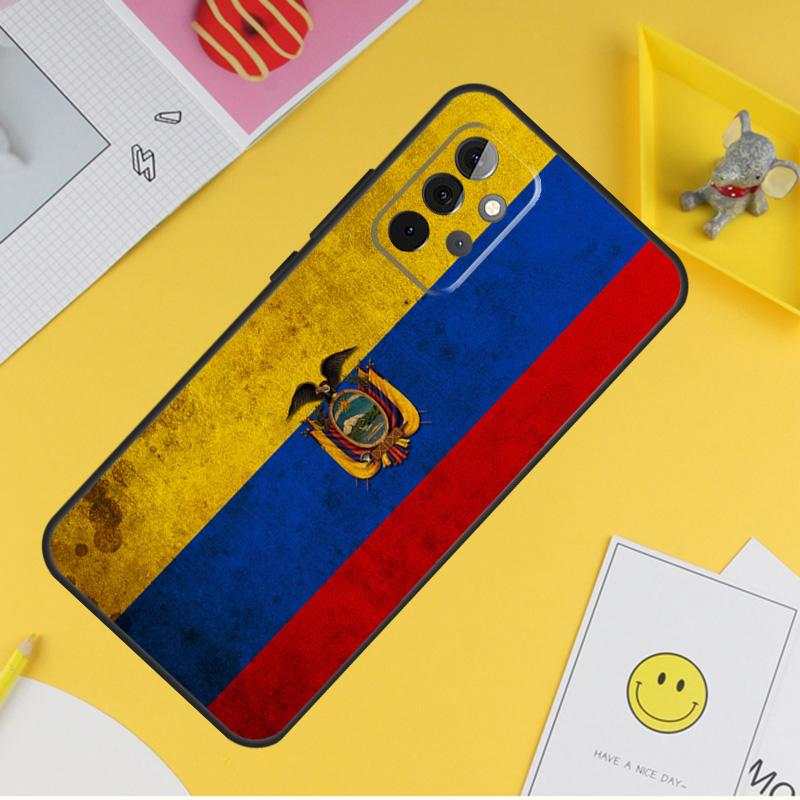 Флаг Эквадора Чехол для телефона Samsung Galaxy A14 A34 A54 A12 A32 A52 A51 A71 A53 A33 A13 A15 A25 A35 A55