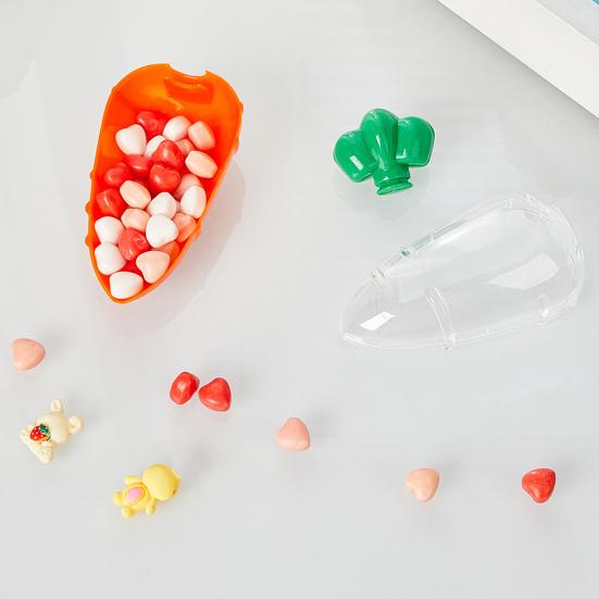 12/24 шт. пасхальная коробка конфет в виде моркови, многоразовая коробка для моркови, подарочная коробка для детских подарков, закуски, пасхальная охота