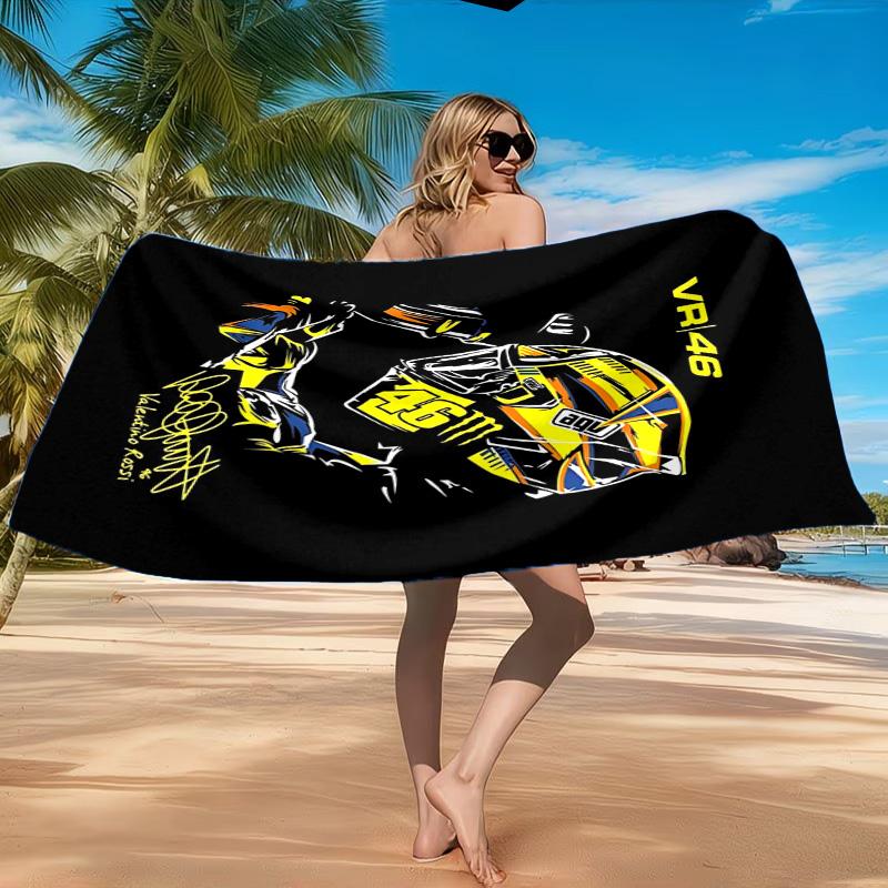 Rider Speeding Through Neon Light Beach Towel, Quick-drying, Easy to Care for, Suitable for Both Fitness and Beach Vacations,Sports Essential
