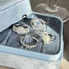 Small Daisy Plain Ring, Unique Design Sense, Open Ring, Female Star Light Luxury, Surround the Planet, Sweet and Cool Simple Ring Tide