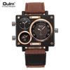 Large Dial Casual Men's Watch Domineering Multi-time Zone Square Quartz Men's Watch Fashionable High-end Watch