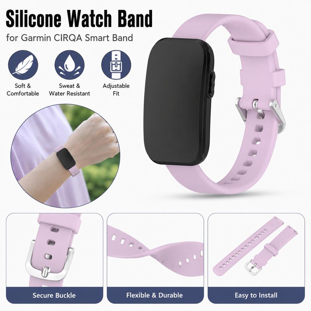 Slim Silicone Strap Replacement Wristband for Garmin CIRQA Smart Band Accessories