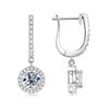 Niche Design Simple Round Bag Moissanite Earrings Full Of Diamond Inlay To Girlfriend Valentine's Day Gift
