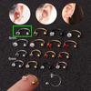 1Pc Stainless Steel Zircon Cz Hoop Tragus Cartilage Helix Stud Earring Conch Rook Daith Lobe Ear Screw Piercing Jewelry