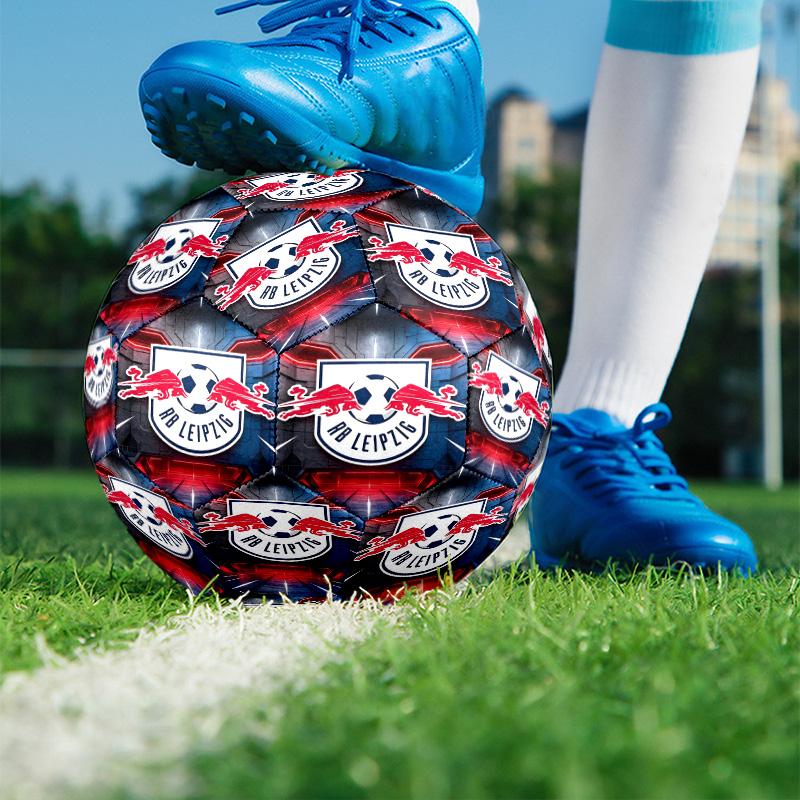 RB Leipzig Print Size 5 Soccer Ball, PU Wear Resistant Football for Match Training and Daily Practice, Birthday Gift for Soccer Fans