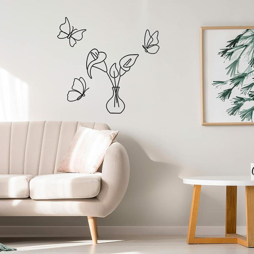 Décoration Murale Papillon En Métal, 4 Pièces, Guirlandes, Art Mural Papillon Four Pieces Butterfly Metal Wall Art Garland Decor
