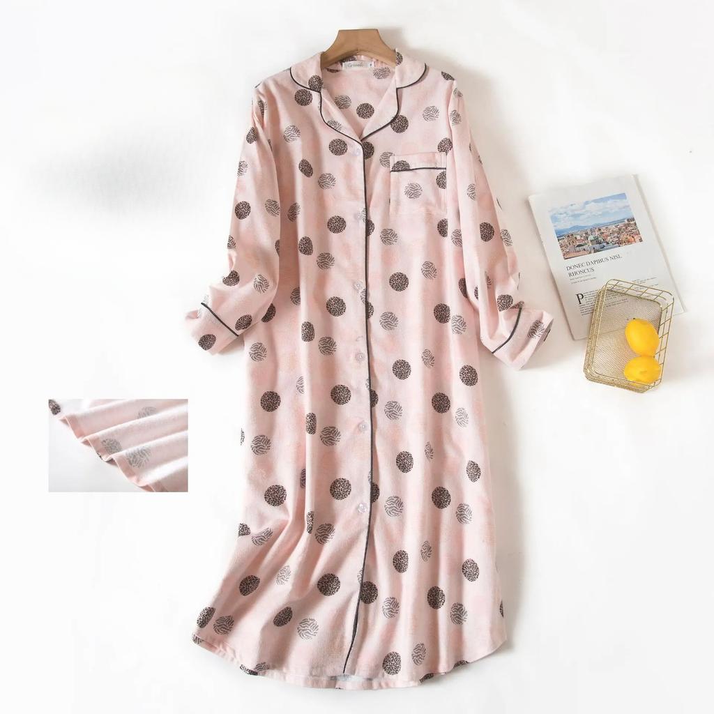 Большие размеры женская пижама клетчатый дизайн средней длины рубашка ночная рубашка женское нижнее белье одежда