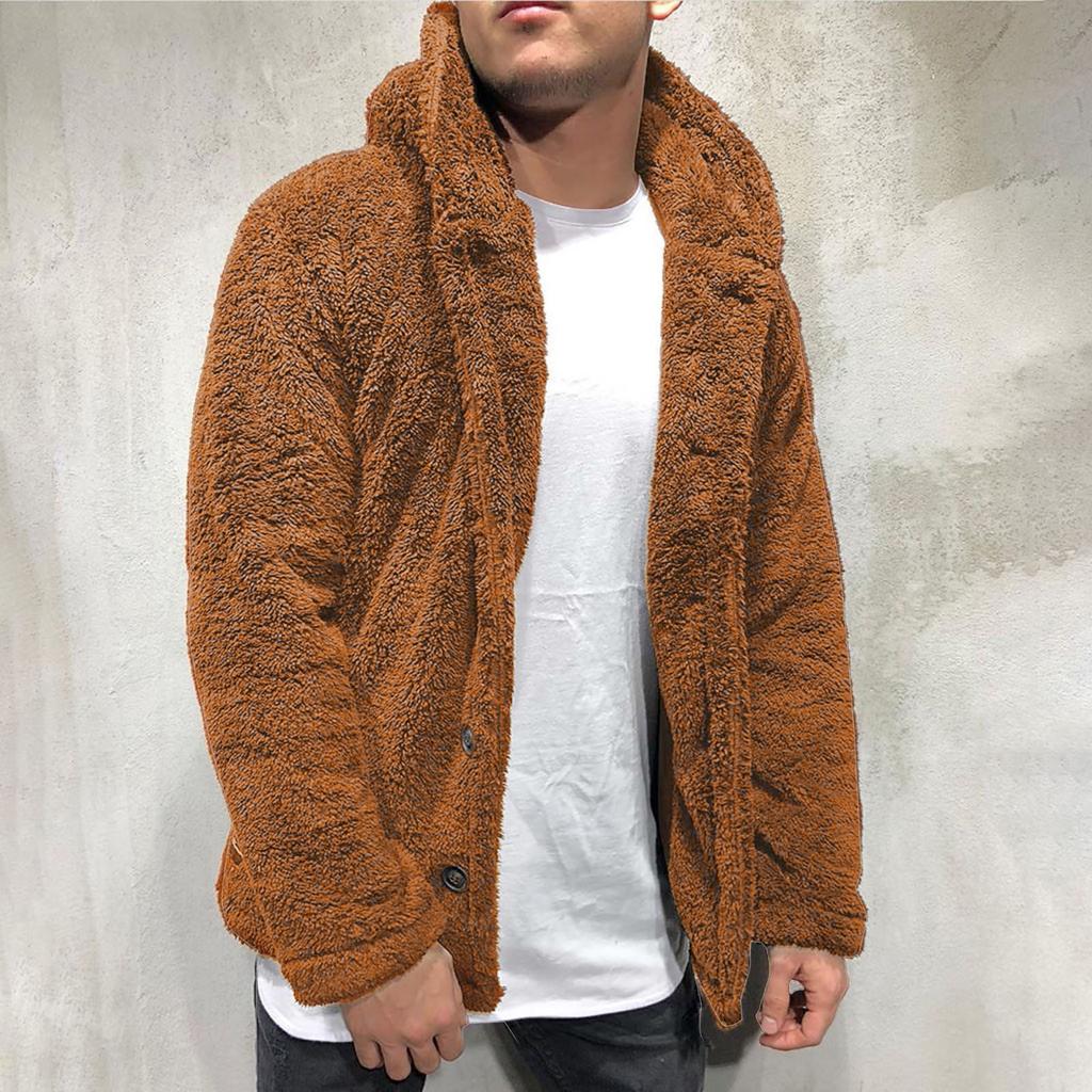 Мужская осенне-зимняя новая свободная повседневная плюшевая куртка чистого цвета с капюшоном