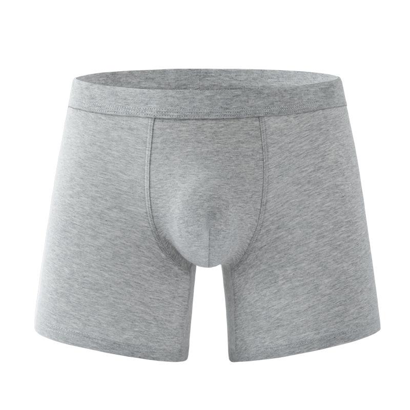 Мужское удлиненное термобелье плюс размер, мужские шорты с плоским углом из чистого хлопка, дышащие, для бега, длинные, быстросохнущие