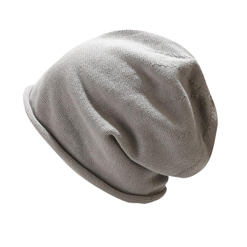 Big Head Circumference Versatile Loose Stacking Hat Women'S Japanese Retro Knitted Hat Autumn And Winter Thin Cold Hat Confinement Hat Baotou Hat