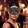 Sparkly Cat Ear Half Face Mask Rhinestone Masquerade Eye Mask New Halloween Mask  Costume Party