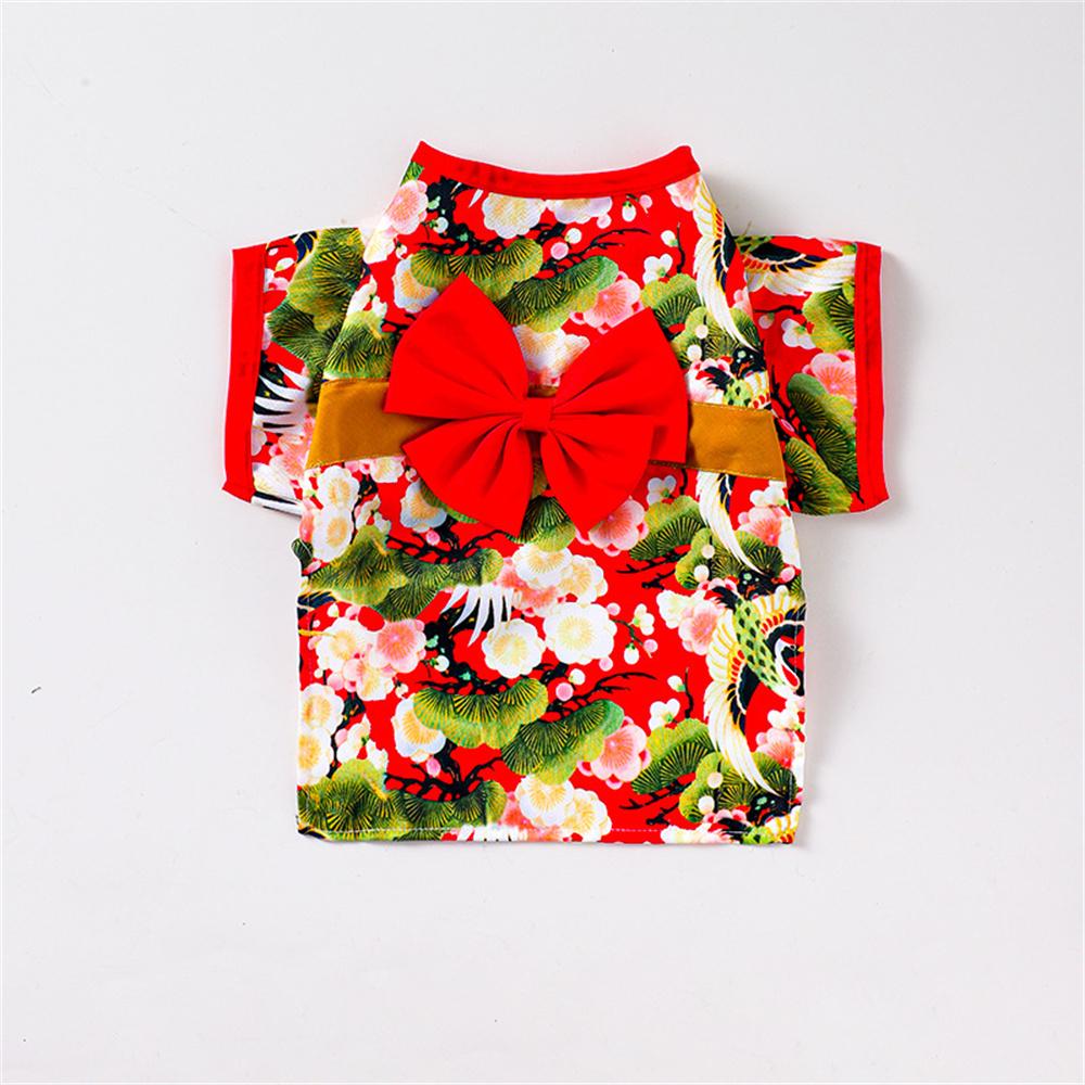 Japanese Retro Sphynx Cat Clothing for Cats Gotas Cherry Blossom Print Pet Kimono Persian Chinchilla Costume mascotas Clothes