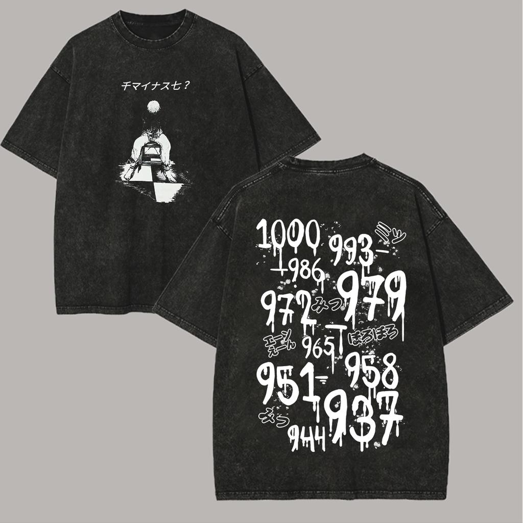 Японский Манга Токио Призрак Графическая Футболка Хип-Хоп Y2k Стираная Оверсайз Футболка для Мужчин Женщин Одежда Хлопковая Футболка с Коротким Рукавом