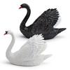 Simulation Swan Model White Swan Figurine Miniature Farm Animal Educational Toy Realistic Poultry Decoration Ornament