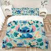 3pcs Stitch Flower Quilt Cover Set (1 Quilt Cover + 2 Pillowcases Without Pillow Core), High-Definition Printing for Home and Dormitory.B086