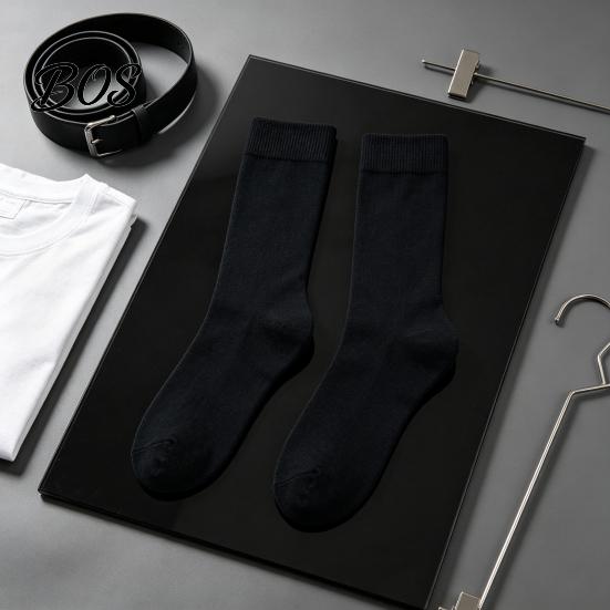 Comfortable Business Casual Socks Men Striped Crew Socks, Cotton Dress Moisture Wicking Daily Commute Work Breathable for Office Wear Everyday