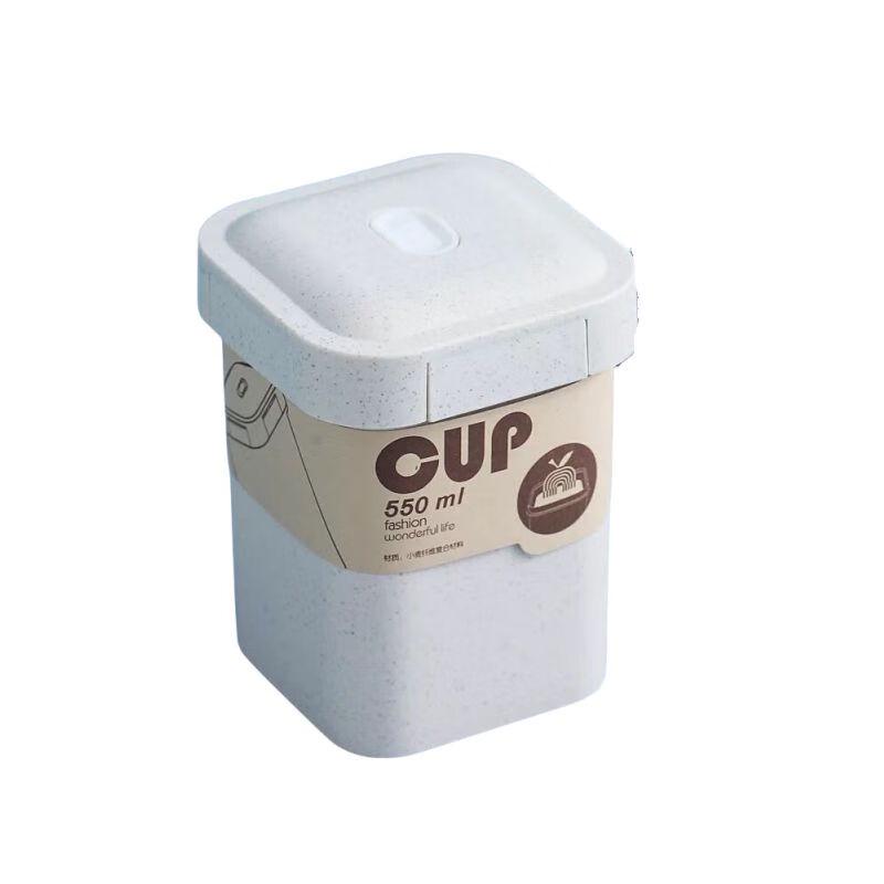 Многоцелевая квадратная чашка из пшеничной соломы