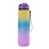 1000 мл питьевые спортивные бутылки матовый градиент мотивирующая питьевая бутылка с соломинкой большой емкости для школы на открытом воздухе офиса