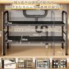 Wide, Extendable Under-Sink Storage Rack, Adjustable Shelf, Easy Assembly, Under-Bathroom Storage Shelf, 10 Shelves, 2 Tiers