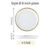 1pcs White Ceramic Plate Phnom Penh Tableware Salad Soup Bowl Food Dinner Dishes Wedding Decoration Dinnerware Household Kitchen
