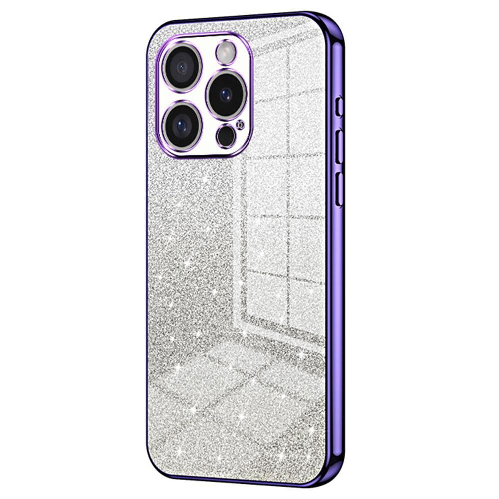 Для iPhone 16 Pro Чехол Гальваническое покрытие Градиент Блестящий ТПУ Чехол для телефона