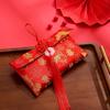 Chinese New Year Red Cash Envelope Faux Silk Red Pocket Embroidery Dragon Pattern Tassel Money Holder Cash Coin Gift Lucky Money Envelope Happy