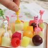 Mini Fruit Fork For Children Cartoon Children Snack Cake Dessert Food Fruit Pick Toothpick Bento Lunches Party