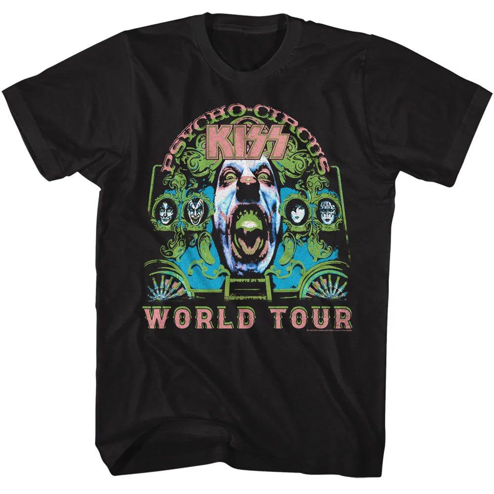 KISS Kiss Psycho Circus Футболка Размер S-4xl Высококачественная Роскошь Подходит и для Мужчин, и для Женщин Топ Y2k Летний Горячий
