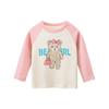 Girls' Cartoon Bear Printed Long-Sleeved T-shirt Children Bottoming Shirt